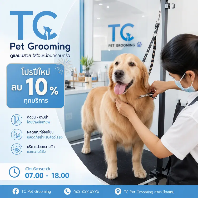 ตัวอย่างงานออกแบบโปสเตอร์โปรโมชั่นวันแม่สำหรับร้านนวด
